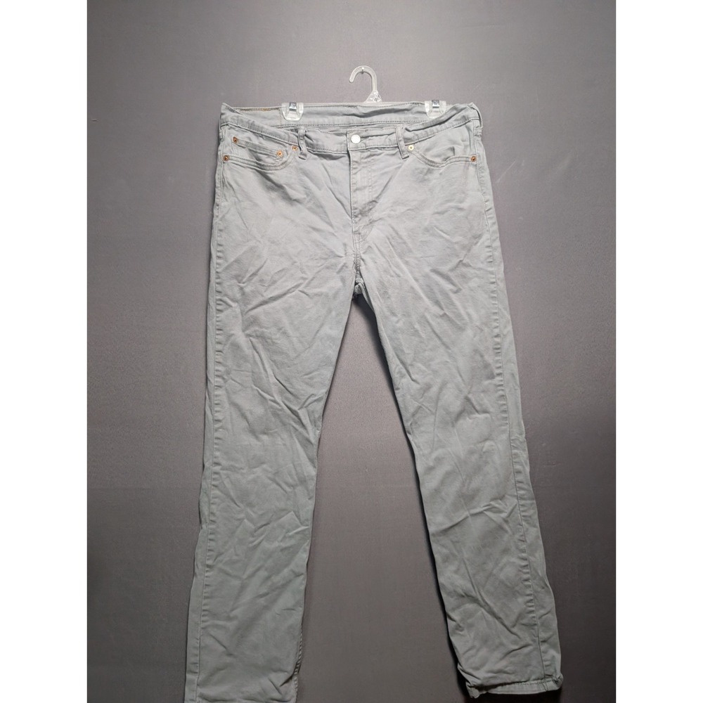 Levis 511 Jeans Mens 38x32 Light Gray Denim Slim Fit Straight Leg 04511-4347